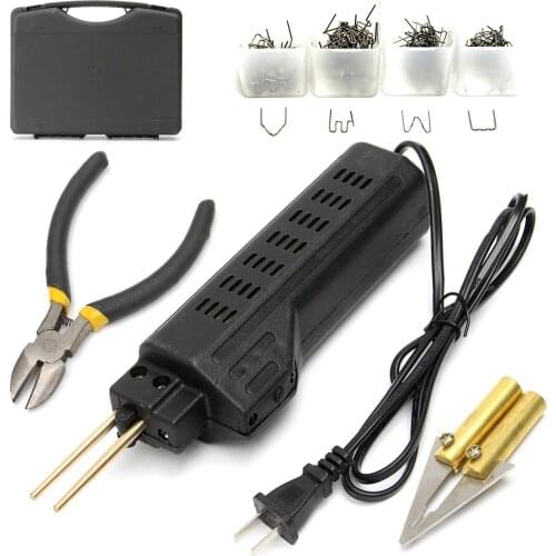 220V-250V Plastic Welder Hot Staplers Car Bumper Welding Torch Repairing Machine Fairing Auto Body Tool 0.6mm 0.8mm 200 Staples