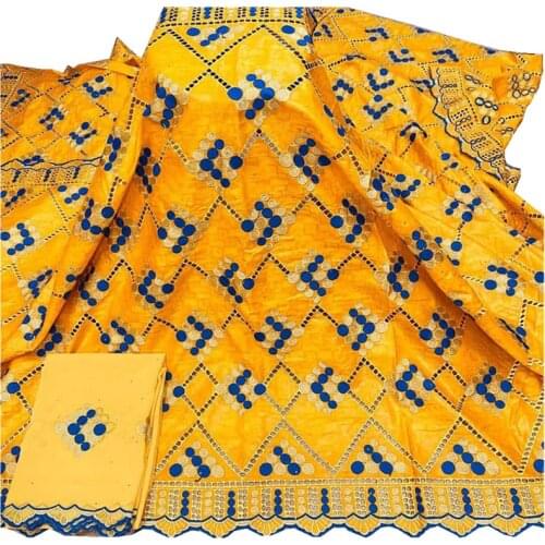 Latest african bazin riche fabric african lace fabric wedding bazin brode embroidery swiss lace fabric for dress HL-135