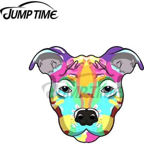Jump Time 13 x 12cm For American Bully Pit Bull American Terrier RV Windows Car Stickers Vinyl Decal Personality Decoration