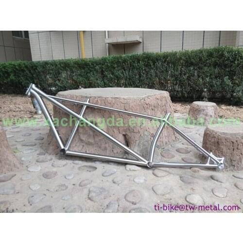 XACD titanium tandem bike frame with a tapered head tube, custom titanium tandem bicycle frames, cheap titanium bike frame