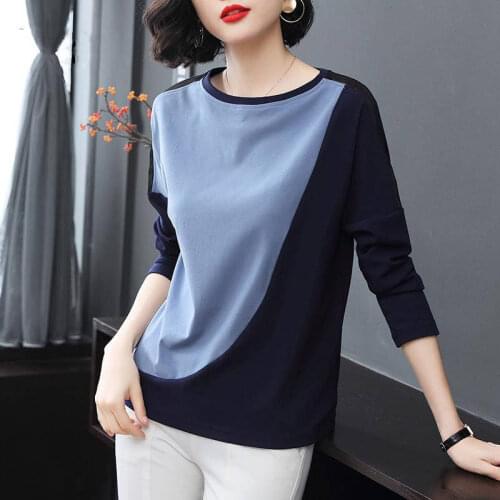 2021 New Spring Winter Long Sleeve T-Shirt Womens Korean Style Loose Oversized Bottoming Shirt Womens t Shirt