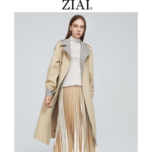 Ziai Women's Double Breasted Trench Coats