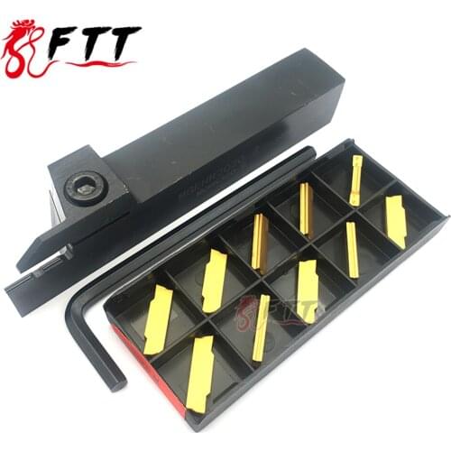 1PC MGEHR2020-3 20mm CNC External Grooving Lathe Tool Holder with 10PCS MGMN300 M FT4025 Carbide Insert blades