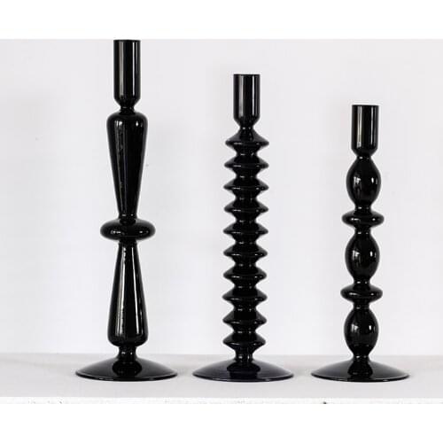 1pc Pedestal Tea Light Glass Candle Holders, Candle Table Runner Display for Wedding Centerpiece Table, Fall Table Centerpiece