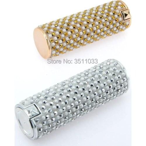10/20/40pcs Elegant Shiny Empty Lipstick Tube 12.1mm Gold Silver Cosmetic Lip Balm Packaging Container DIY Lip Rouge Fill Bottle