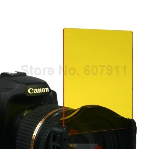 10pcs Full Yellow Neutral Filter For Cokin P series 5D 60D 5D2 5D3 D90 D3100 D3200 D7000 D5200 D5000