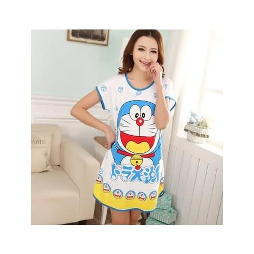 2017 Fashion Cartoon Womens Sleepwear nightgown Womens Home Clothes Free Shipping