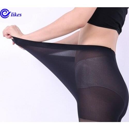 3pcs/lot Extral large Core-spun Yarn double crotch Summer plus size big 10D thin XL to XXXL female women pantyhose