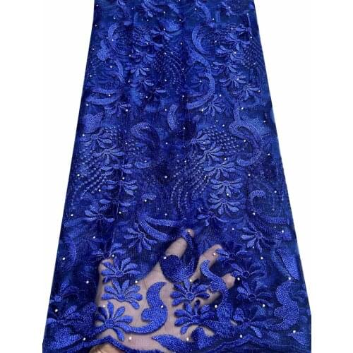 African Lace Fabric High Quality French Tulle Lace Fabric Wedding Dress Nigerian Lace Fabric Stones 5 Yards Sewing VL90918 Green