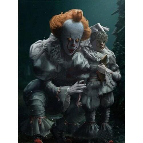 5d diy Diamond Embroidery horror clown diamond Painting Cross Stitch Full Round/Sqaure Diamond Mosaic art hallween gift