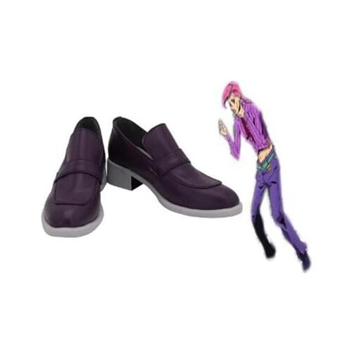 JoJos Bizarre Adventure Diavolo Cosplay Boots Shoes Purple Men Shoes Costume Customized Accessories Halloween Party Shoes