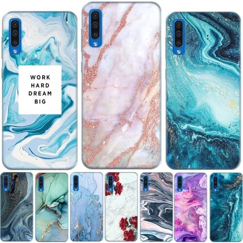 Marble Stone Geometry Gel Soft TPU Case Cover For Samsung Galaxy A6 A8 Plus A9 A7 2018 A520 A10 A20 A30 A40 A50 A60 A70 A80 A90