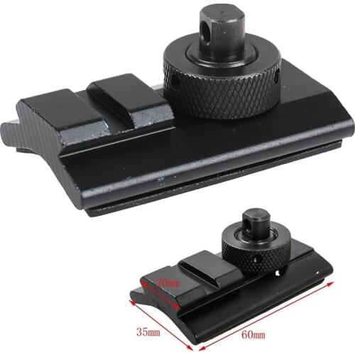 CS Tactical Airsoft Rifle Hunting Shooting Bipod Slot Adaptor 20mm Bipod Adapter Black