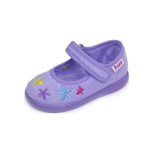 Home slippers for girl with flowers embroidered Dobsons.com