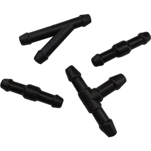 7Pcs/Set 2M Wiper Hose Pipe Front Windshield Washer Nozzle Black Connectors Car Water Wiper Spray Jet For Ford FOCUS 8S4Z17603AA