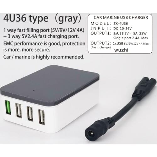 DC DC Power supply 12V 24V 36V To 5V USB QC2.0 3.0 Quick charger for Car Boat Charging