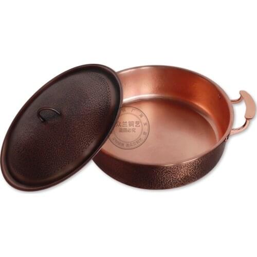 Antique copper pot pure copper thickening induction cooker copper hot pot copper soup pot gas pure copper pot