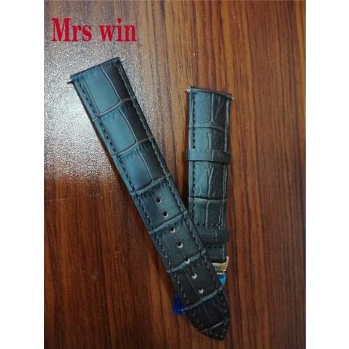 Mrs win Watch Strap for T063 High Quality Butterfly BuckleGenuine Leather Watch Bands Strap