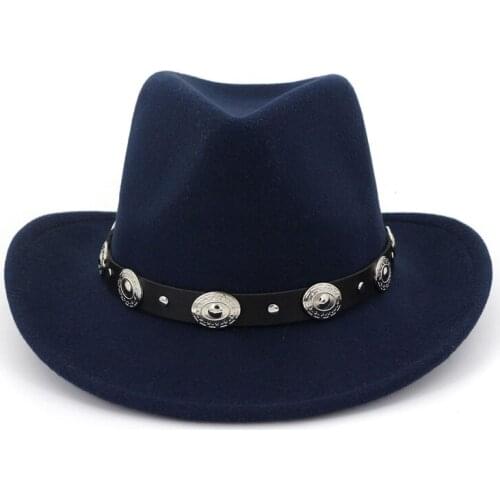 Men Women Imitation Woolen Winter Felt Hats Men Fashion Jazz Hat Church Cap