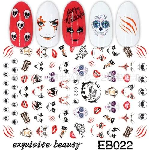 The new gum 3 d Christmas valentines day holiday Halloween nail stickers nail decals nail novice essential