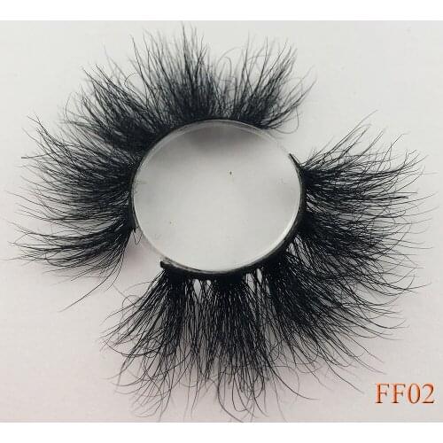 New 1 Pair 25 mm Mink Eyelashes Fluffy Lashes Dramatic Messy Long False Eyelashes Makeup Wholesale 25mm 3d Mink Lashes Eyelash