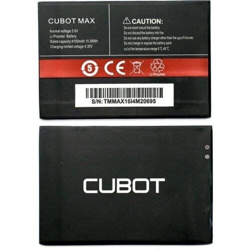 2019 New 4100mAh High Quality Battery Rechargeable For Cubot MAX Mobile Phone Batterie Bateria