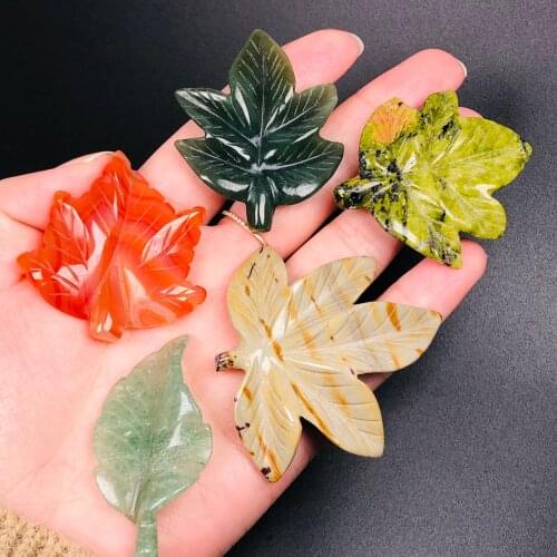 New Product!!Natural Colorful Crystal Maple Leaf Glass Home Wedding Decor Figurine