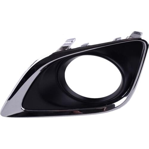 Front Left Bumper Fog Lamp Light Hole Molding with Chrome Edge Cover Bezel Decor Frame fit for Toyota Venza 2013 2014 2015