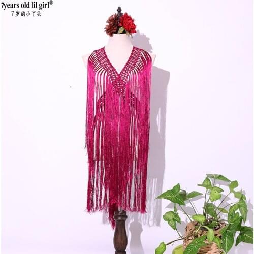 Flamenco ATS Belly Dance Hollow Out Three-Dimensional Jacquard Perspective Shawl Crotch CBD56