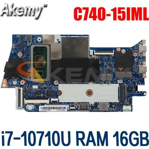 For Lenovo Yoga C740-15IML YOGA C740-15 laptop motherboard FYG41 NM-C431 motherboard CPU i7-10710U RAM 16GB tested OK Mainboard