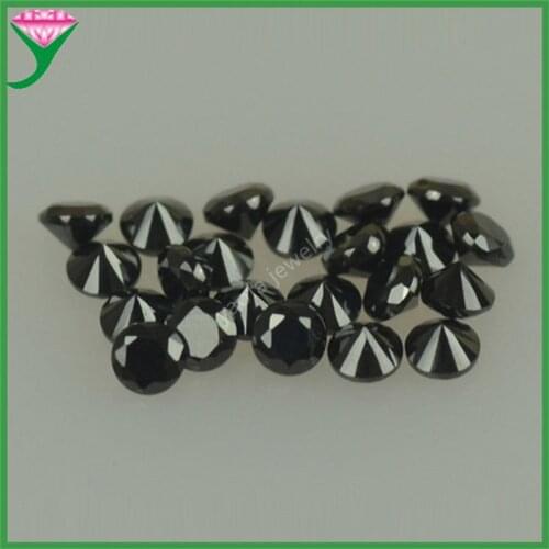 Sale 0.8~3mm 5A Round Brilliant Cut Black Color Natural Black Spinel Stone Machine Cut Loose Natural Gems For DIY Jewelry