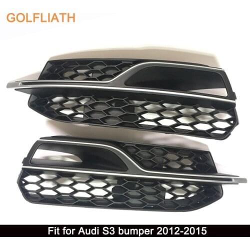 GOLFLIATH S3 styling ABS honeycomb mesh Front Grille Car Bumper Grills For Audi S3 2012-2015