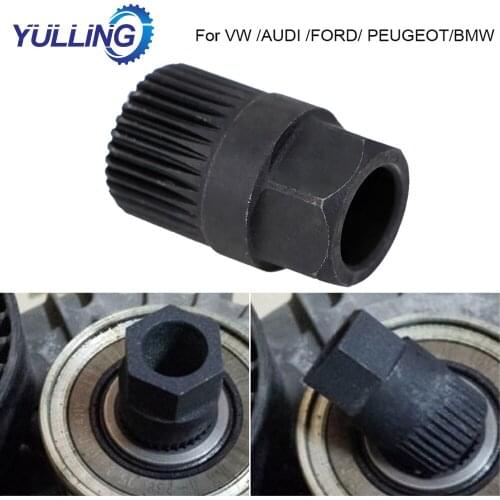 Alternator Clutch Free Wheel Iron Material Generator Pulley Removal Tool Remover Repair Hand Tool Set for VW Ford Peugeot BMW