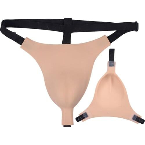 Crossdresser Silicone G-Strings Tight Thongs Camel Toe Hidding Gaff Close-Fitting Panties for Transvestite Transgender Ajusen