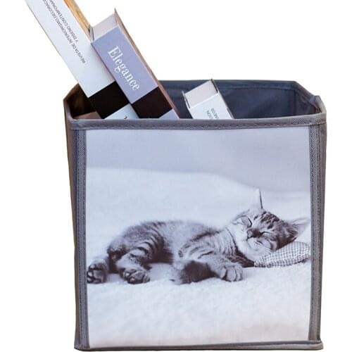 Zq Foldable Storage Box Nordic Storage Box Fabric Bedside Storage Basket