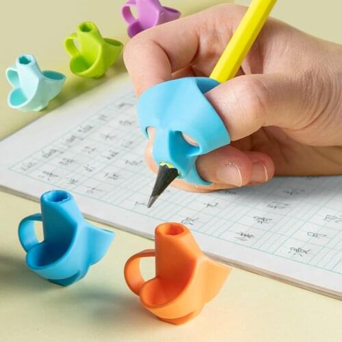 3 Piece/ Set Grip Posture Correction Device 3/ 5 Finger Silicone Pencil Pen Holder Children Writing Learning Tool Stationery Aid