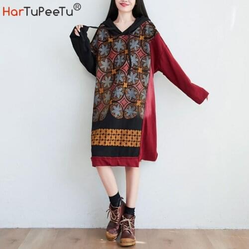 Loose Casual Spring Hoodie Dress Women Oversize Long Sweatshirt Cotton Patchwork Colour Block Irregular Lace-Up Hooded Coat