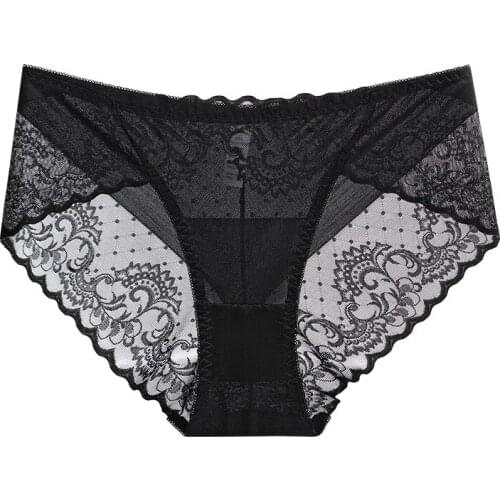 Ladies Lace Panties Sexy Transparent Lingerie Femme Briefs Female Girls Underwear Women Underpants Panty Intimates 2021New