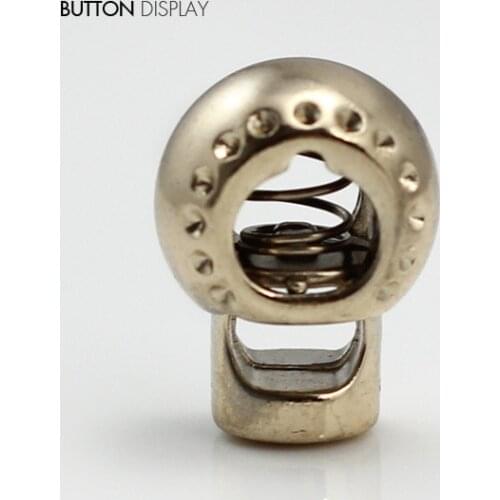 10pcs Pack Cord Lock Toggle Stopper lock Bean Gold Tone Toggle Clip NK149