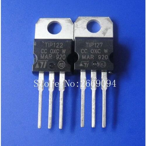 20pcs free shipping TIP127+TIP122 each 10pcs TO-220 Transistors PNP Epitaxial Darl new original
