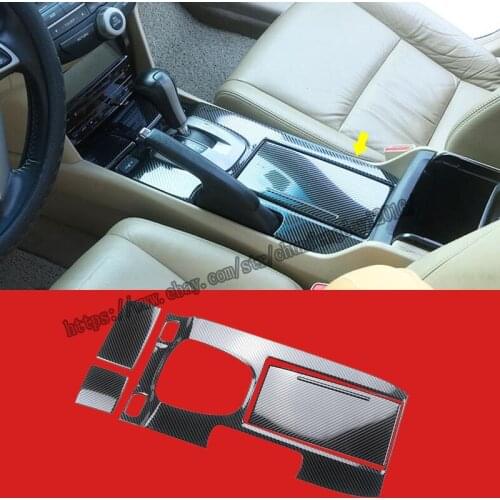 Fit For Honda Accord 2008 2009 2010 2011 2012 Carbon Fiber Interior Gear Shift Box Panel Cover 4pcs