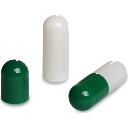 5000 Pieces / Carton) Size 3 Empty Separated Green & White Capsules For Capsule Filler Machines