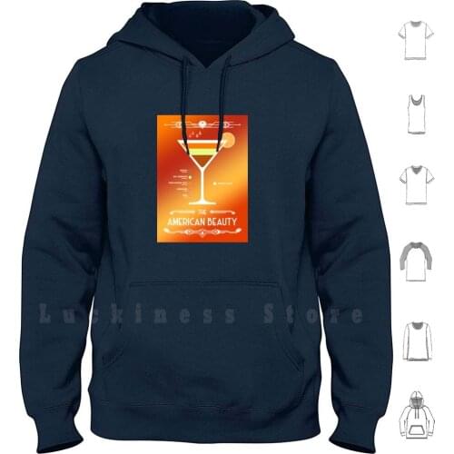 American Beauty Cocktail-Modern Hoodies Long Sleeve American Beauty Cocktail Drink Spirit Liqueur Glass Bar Pub