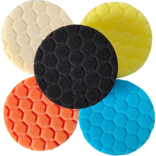 ATPRO 4-inch 5-piece car paint finish polishing flocking plastic wax flat surface dent polishing pad
