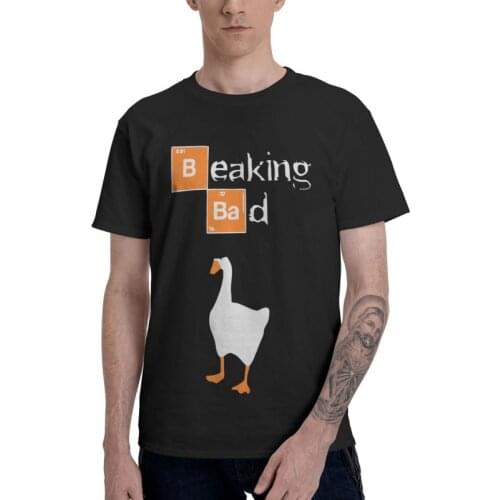 Untitled Goose Game T Shirt Mens 100% Cotton Print T-shirt Harajuku Tshirt Short Sleeve Breaking Bad Tee Top