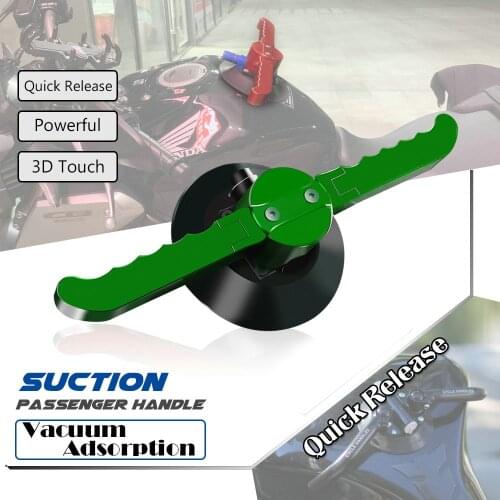 Quick Release Vacuum Hand Pump Suction Cup Passenger Handgrips Tank Grab Bar Handle Armrest for KAWASAKI NINJA 250 300 400 650