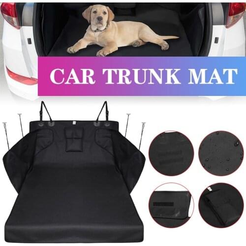 Dog Car Trunk Mat Hammock Boot Pet Seat Cover Barrier Protect Floor Non-slip Foldable Waterproof Dirt Resistant Rear Seat
