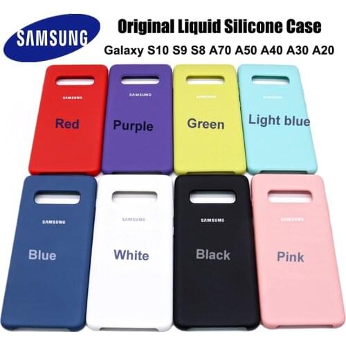 Samsung S10 Plus Case Original Liquid Silicone Soft Protection Back Cover Samsung Galaxy S10e S9 S8 Plus A70 A50 A40 A20 Shell