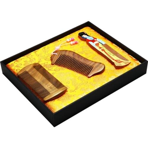 Changzhou Baixiang comb wooden comb China wind foreign affairs meeting gift three piece gift utility