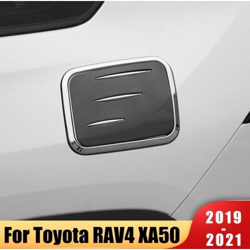 ABS Exterior Car Oil Fuel Tank Cover Trim Sticker Decoration Case Modified Accessories For Toyota RAV4 RAV 4 2019 2020 2021 XA50